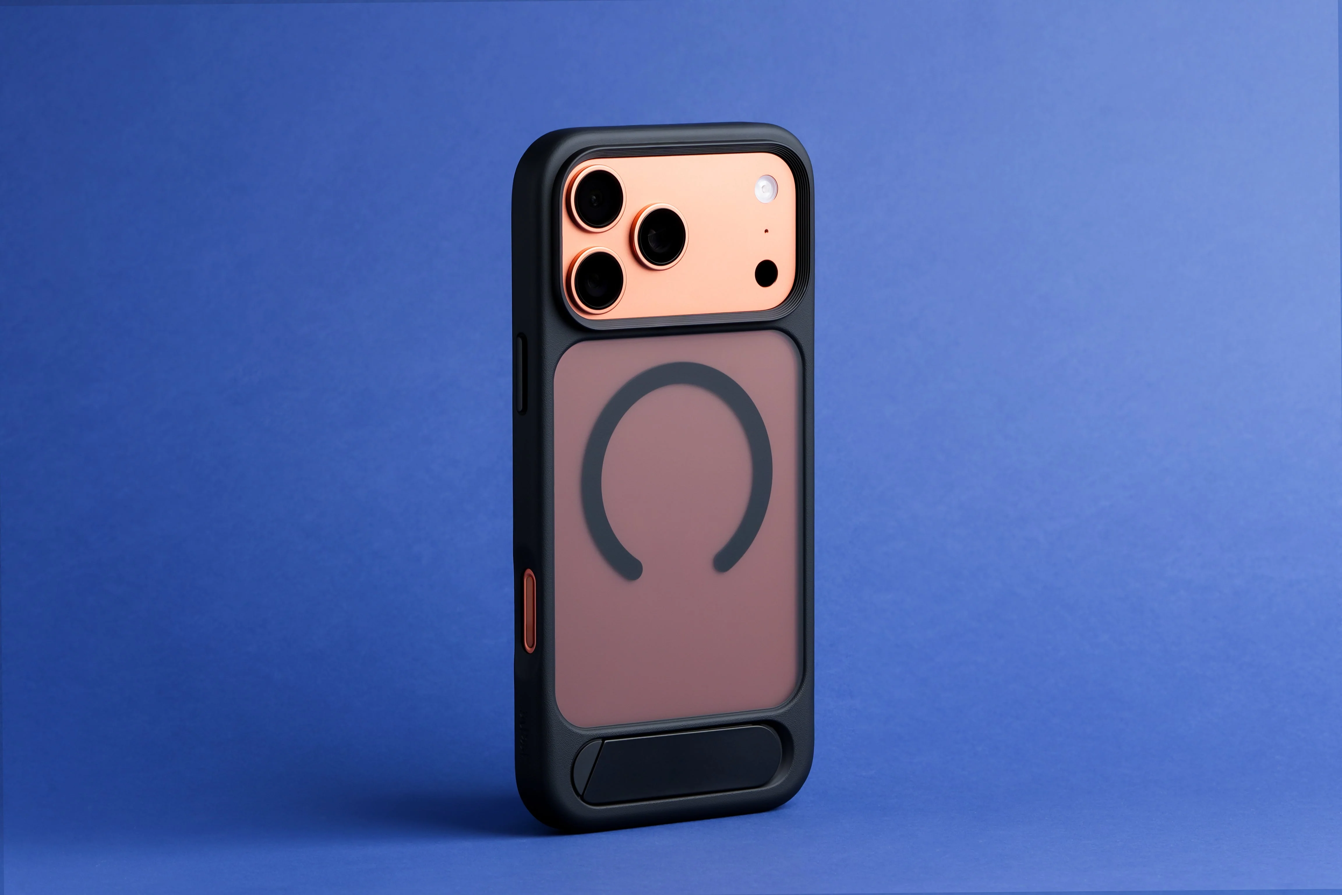 TEKNE Hybrid Frost Matte with stand Case for iPhone 17 Pro Max-Black - Image 4