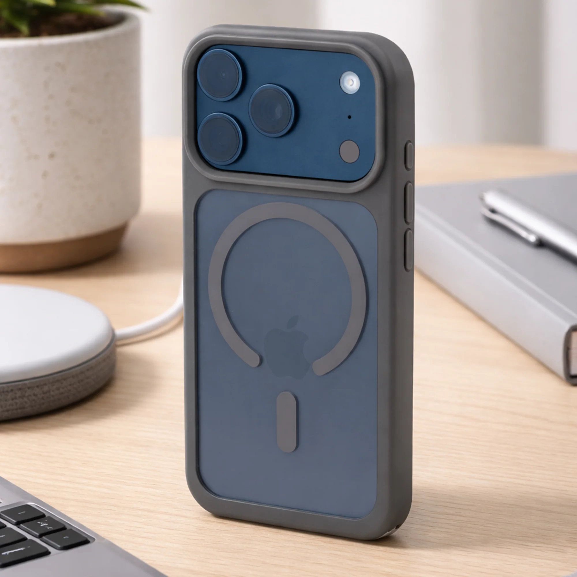 TEKNE Hybrid Protective case   for iPhone 17 Pro-Grey - Image 5