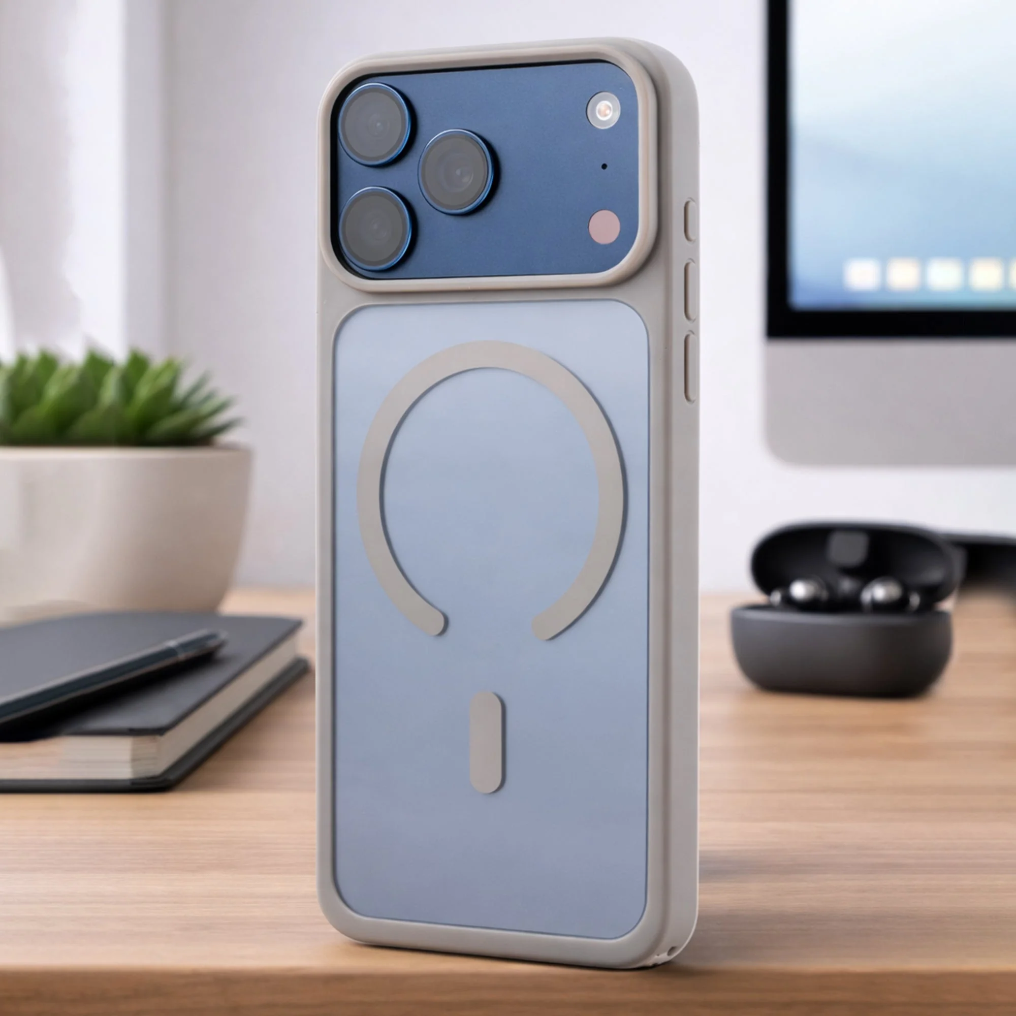 TEKNE Hybrid Protective case   for iPhone 17 Pro Max-Grey - Image 4