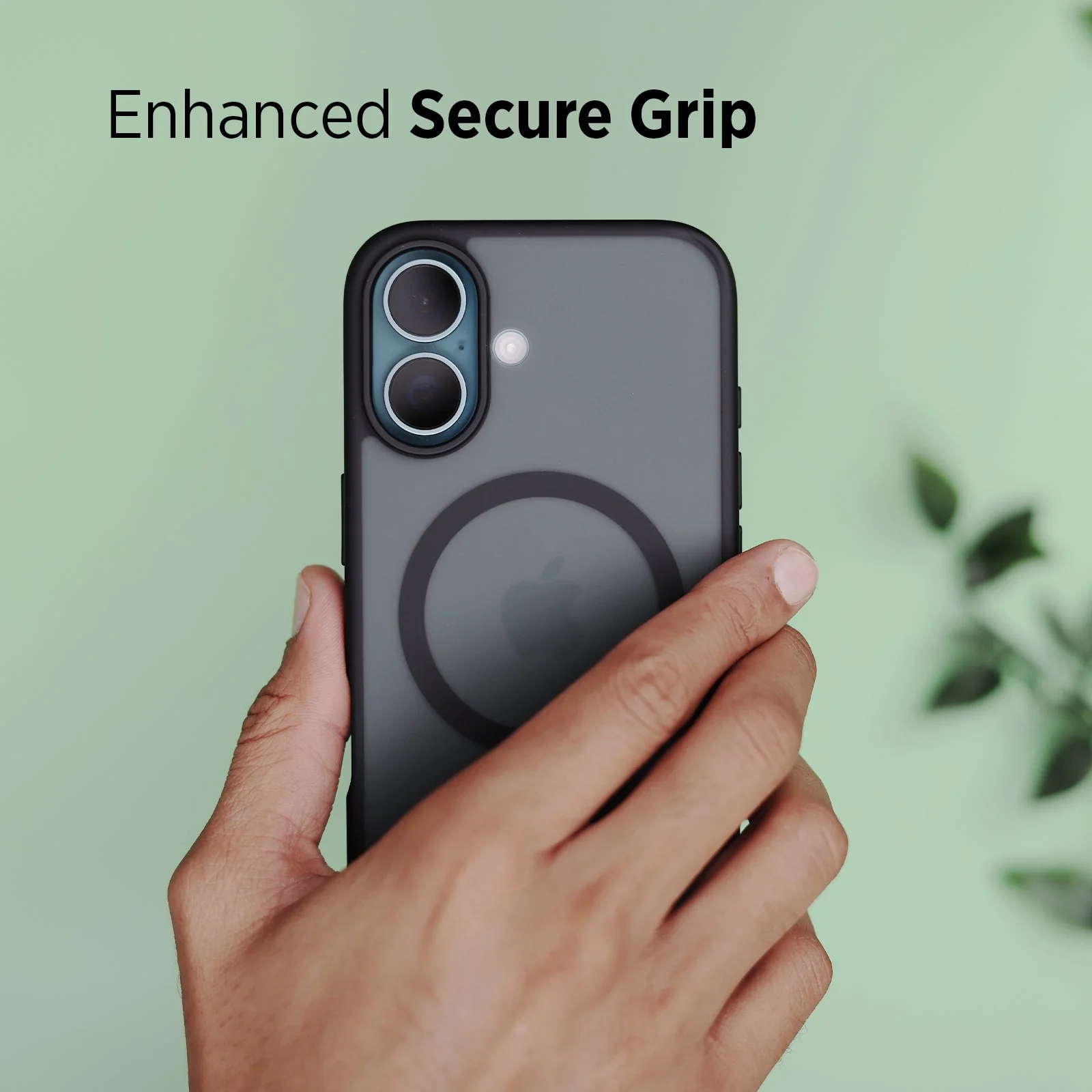 TEKNE Matt MagSafe Case for iPhone 16 | Matte Finish | MagSafe Compatible & Scratch-Resistant - Black - Image 6