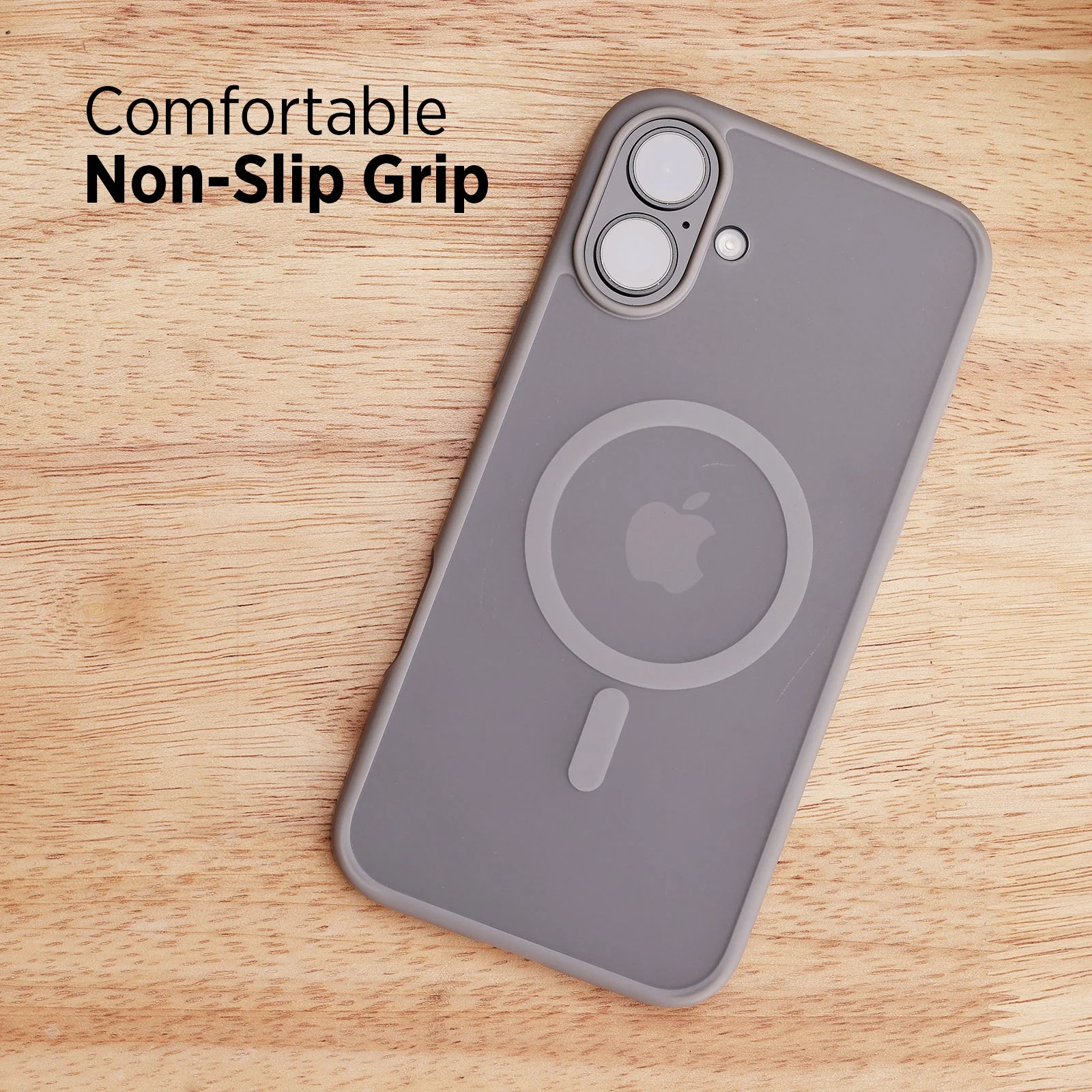 TEKNE Matt MagSafe Case for iPhone 16 Plus | Matte Finish | MagSafe Compatible & Scratch-Resistant - Grey - Image 7