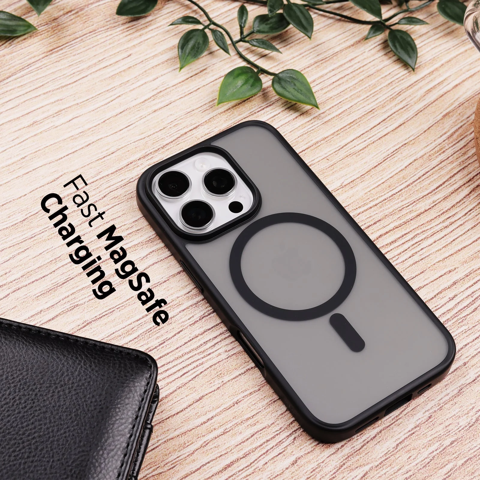 TEKNE Matt MagSafe Case for iPhone 16 Pro | Matte Finish | MagSafe Compatible & Scratch-Resistant - Black - Image 7