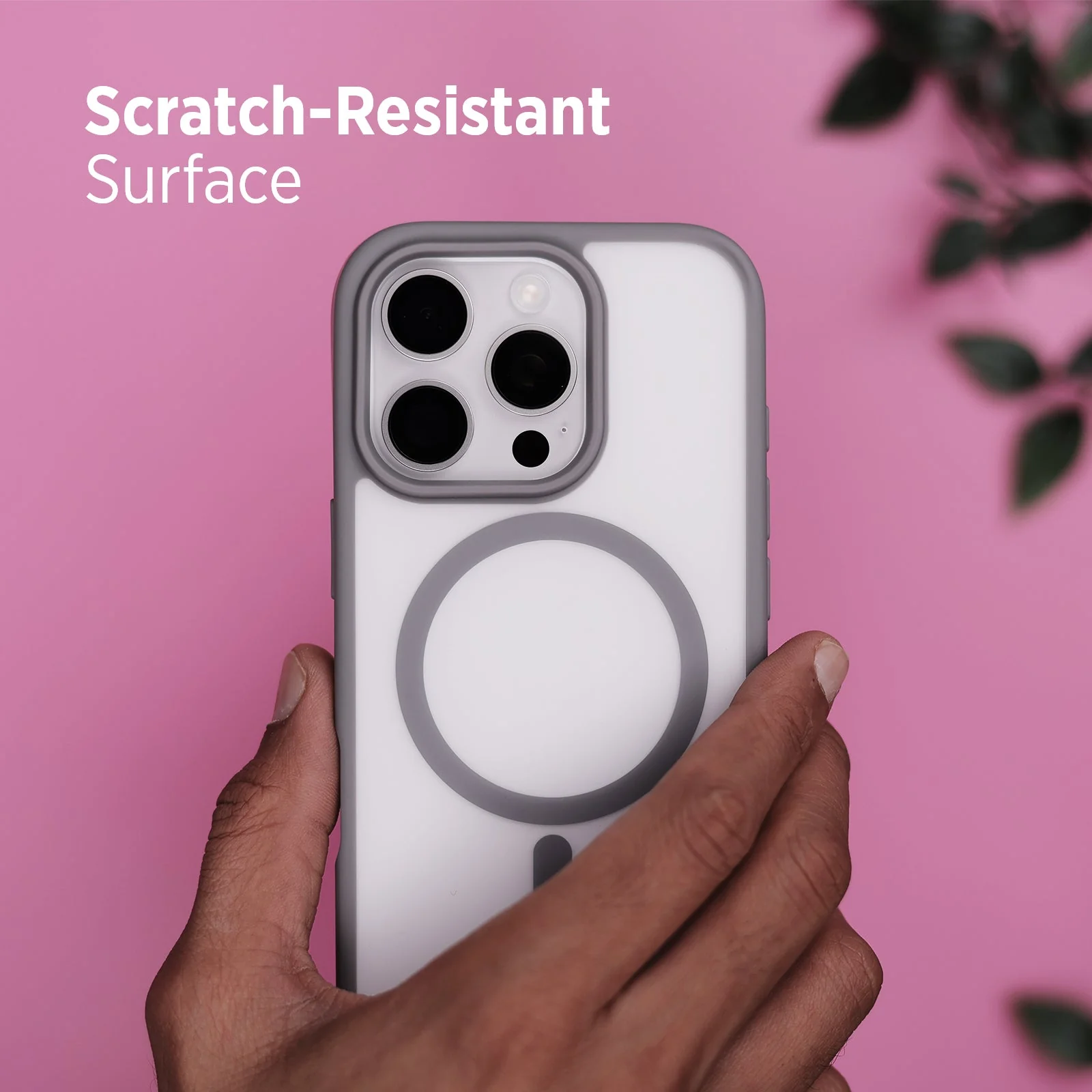 TEKNE Matt MagSafe Case for iPhone 16 Pro | Matte Finish | MagSafe Compatible & Scratch-Resistant - Grey - Image 8