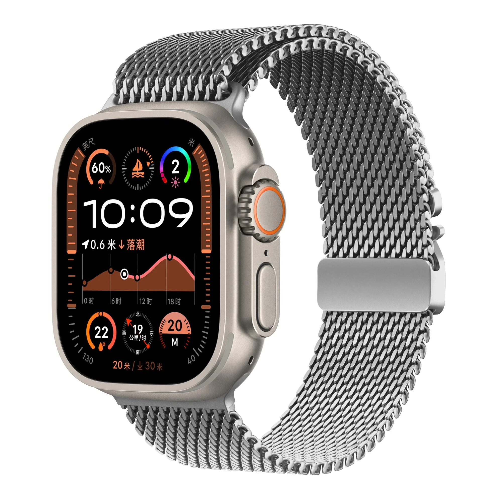 TEKNE Milanese Adventure Band | Slim, Breathable, Secure Magnetic Strap  - Image 2