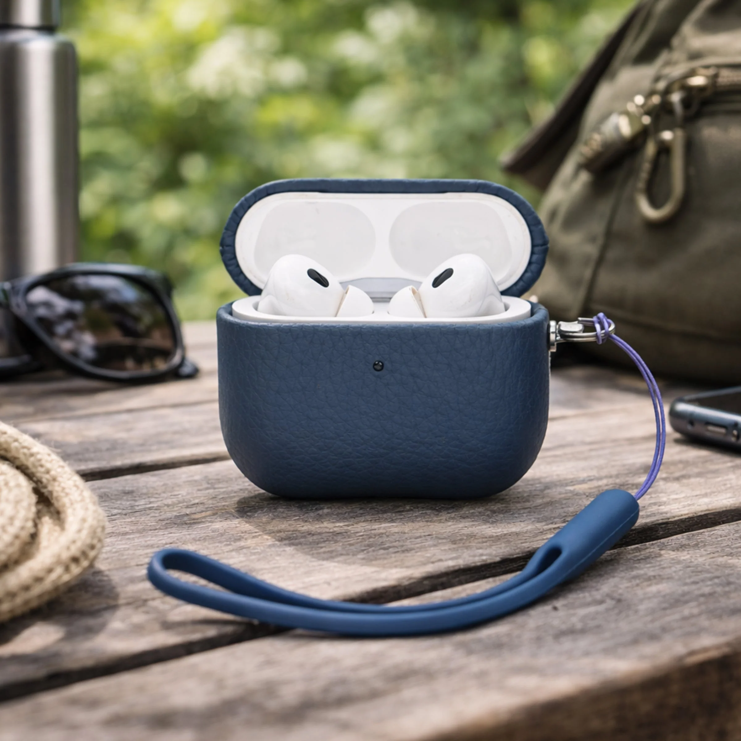 Tekne Original Leather case-Blue-Airpod Pro 2nd Gen - Image 5