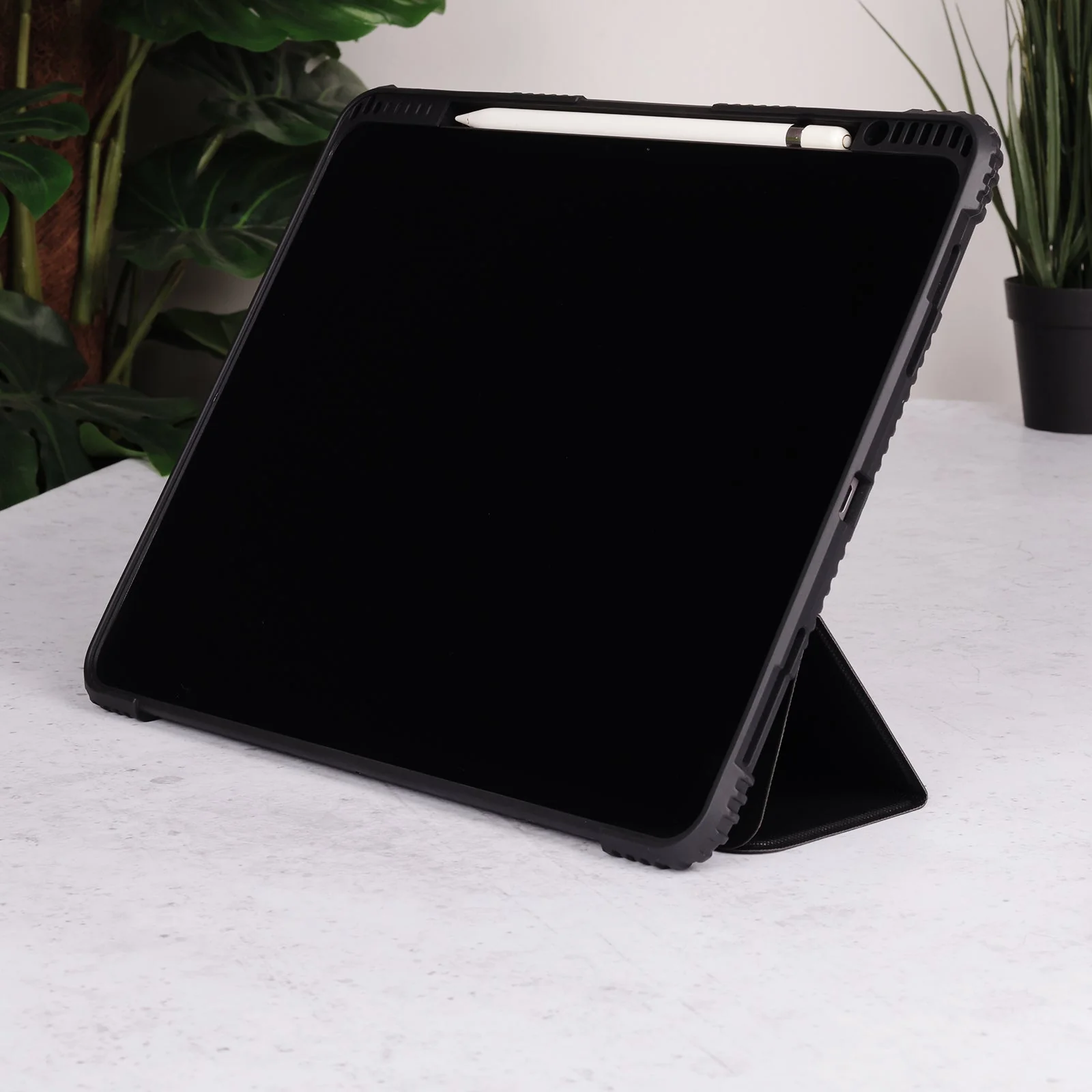 TEKNE Shockproof Vegan Leather Case for iPad Air 13 M2 | Stand Function | Drop Protection - Black - Image 8