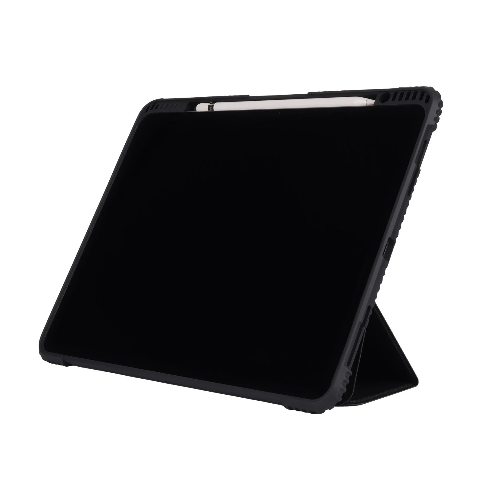TEKNE Shockproof Vegan Leather Case for iPad Pro 13 M4 | Stand Function | Drop Protection - Grey - Image 4