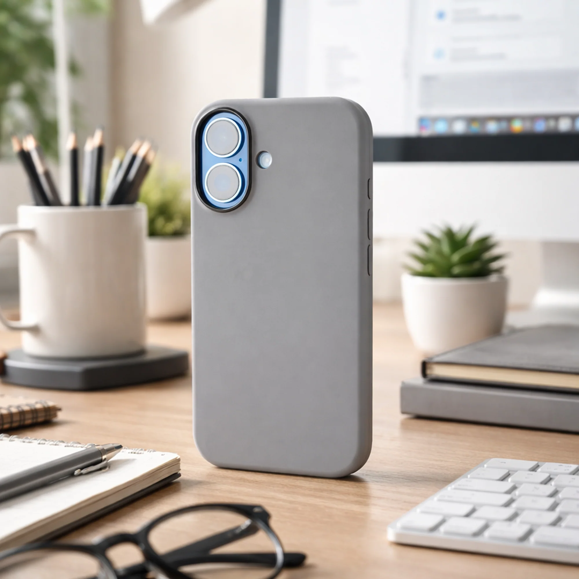 TEKNE Silicone Case Compatible with MagSafe for iPhone 17-Grey - Image 5
