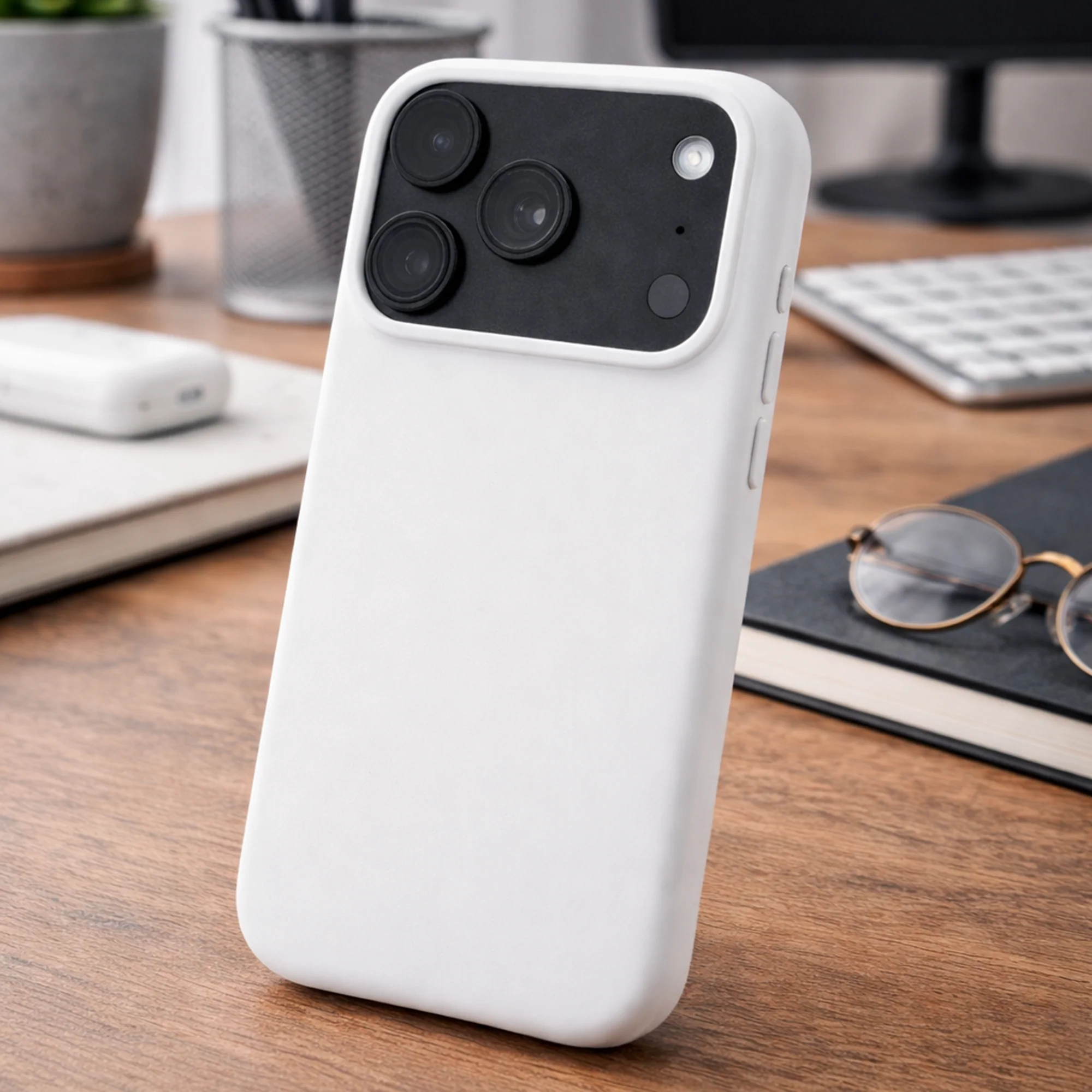 TEKNE Silicone Case Compatible with MagSafe for iPhone 17 Pro-Beige - Image 5