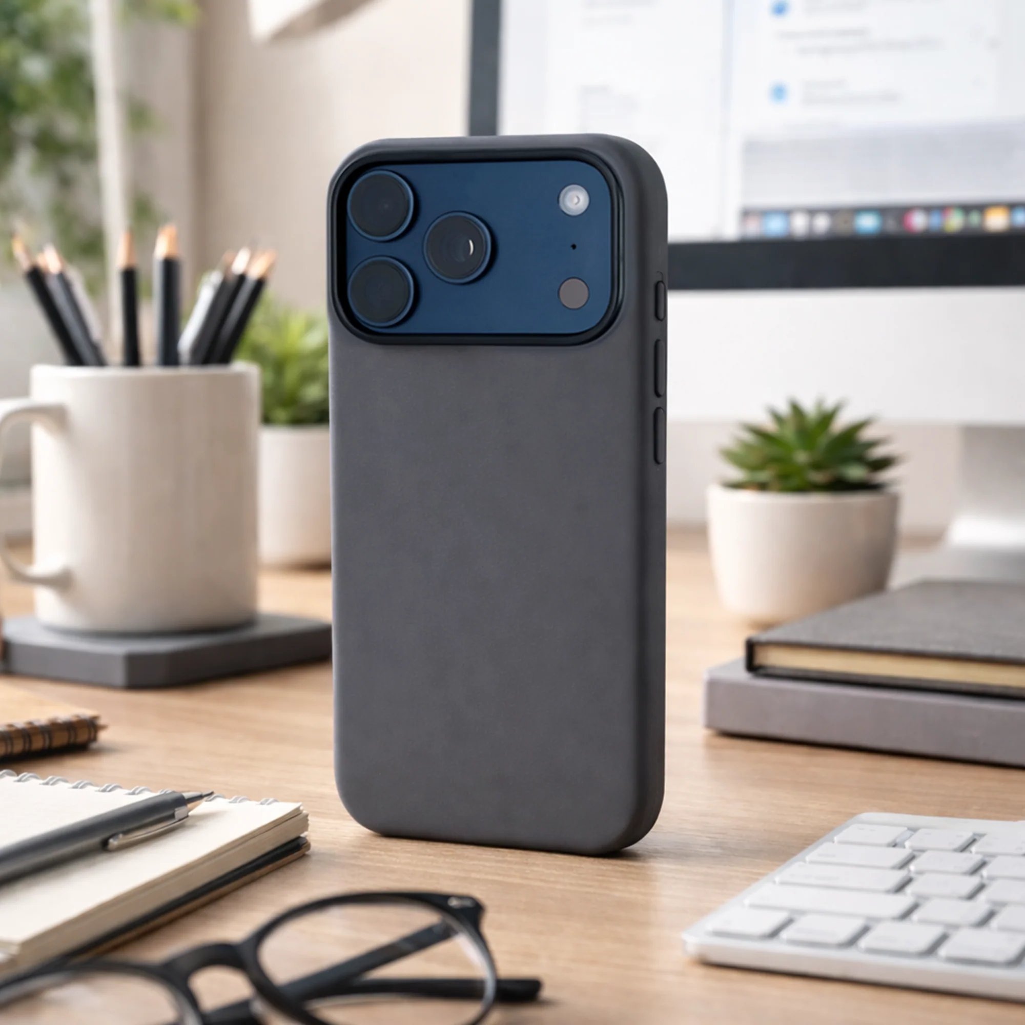 TEKNE Silicone Case Compatible with MagSafe for iPhone 17 Pro-Grey - Image 5