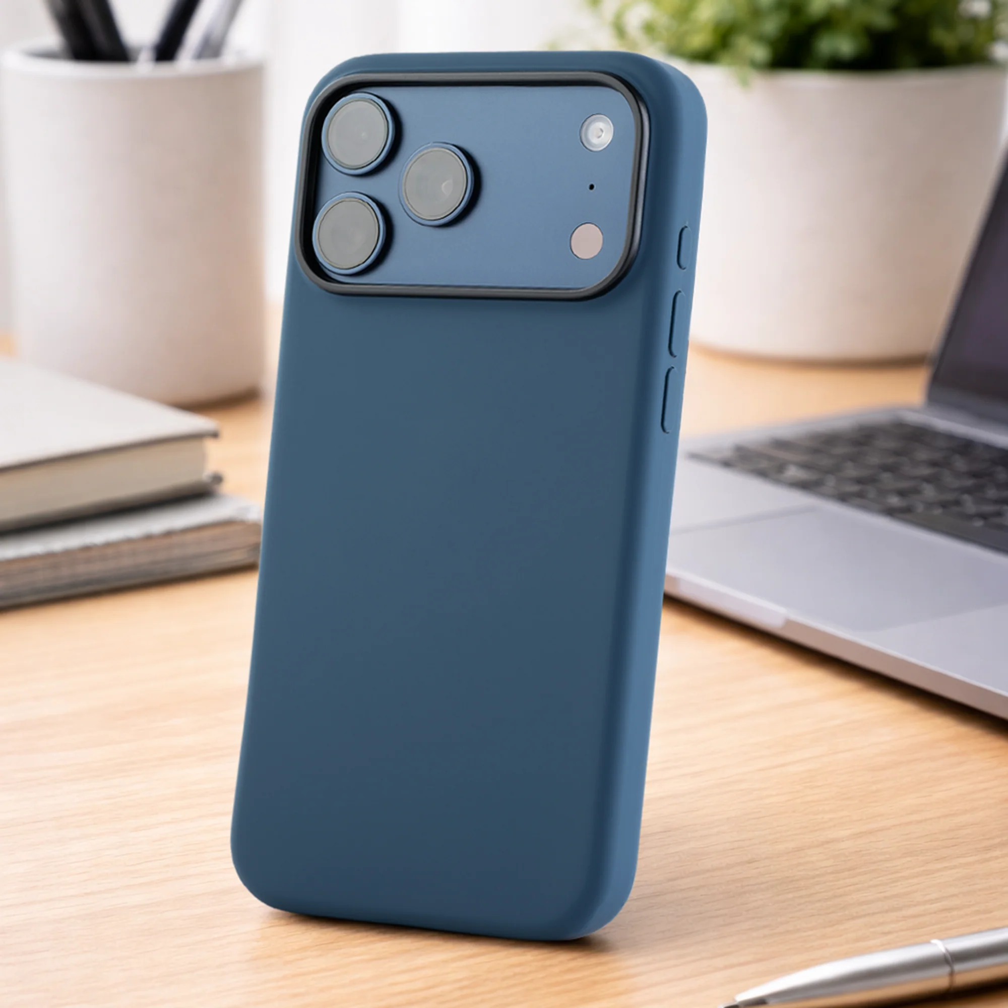 TEKNE Silicone Case Compatible with MagSafe for iPhone 17 Pro Max- Blue - Image 2