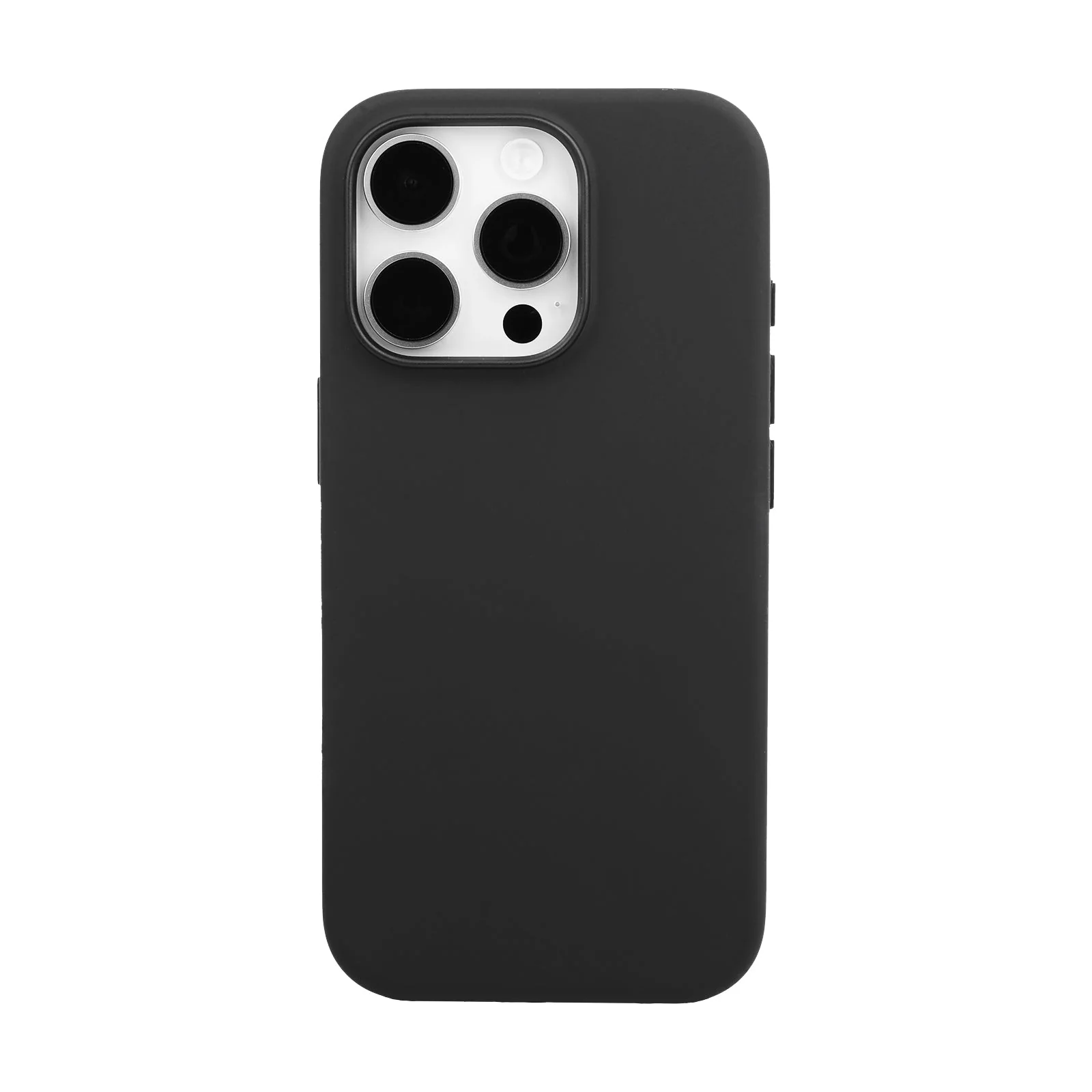 TEKNE Silicone Case for iPhone 16 Pro | Soft-Touch Grip | Shockproof & Wireless Charging Compatible - Black - Image 2