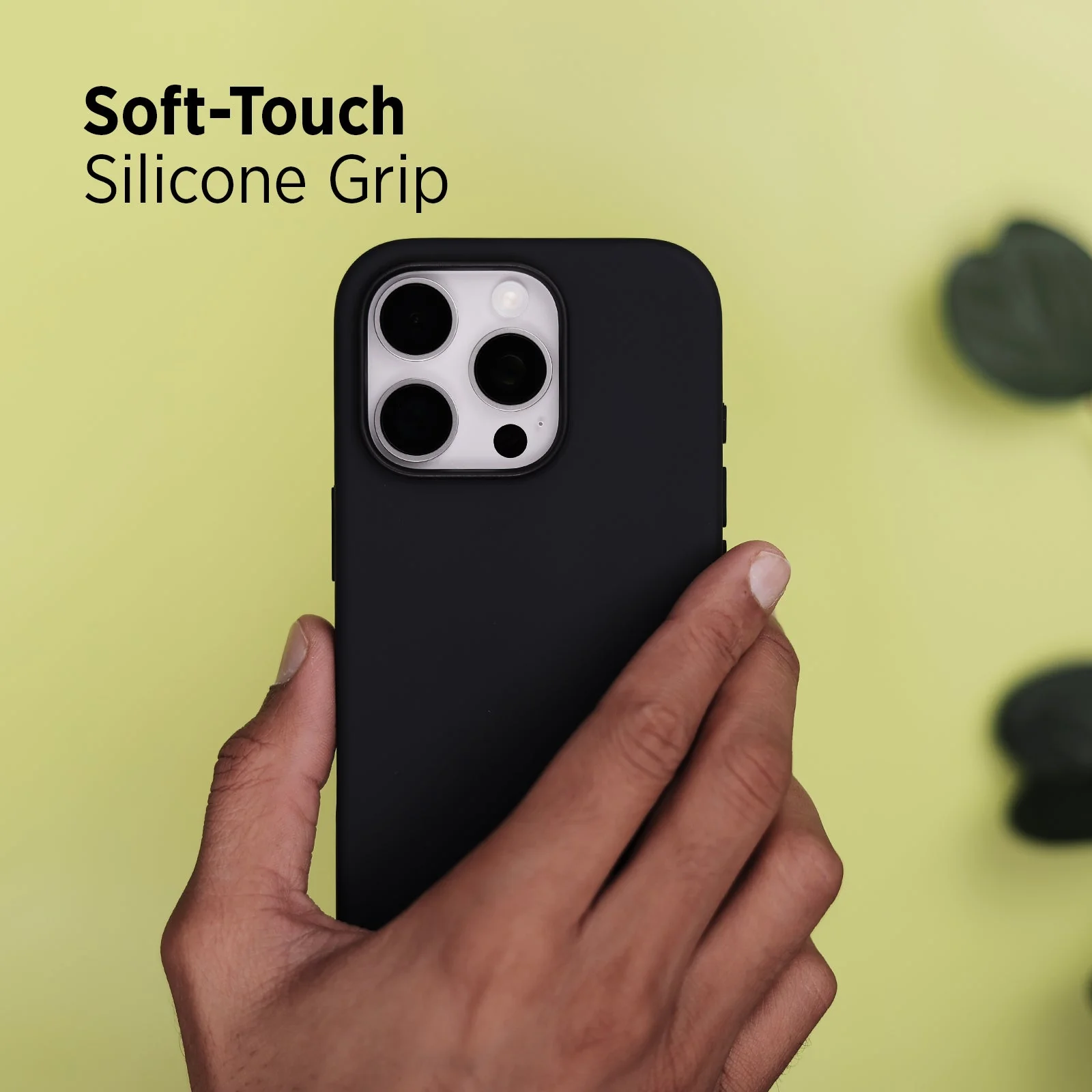 TEKNE Silicone Case for iPhone 16 Pro | Soft-Touch Grip | Shockproof & Wireless Charging Compatible - Black - Image 8
