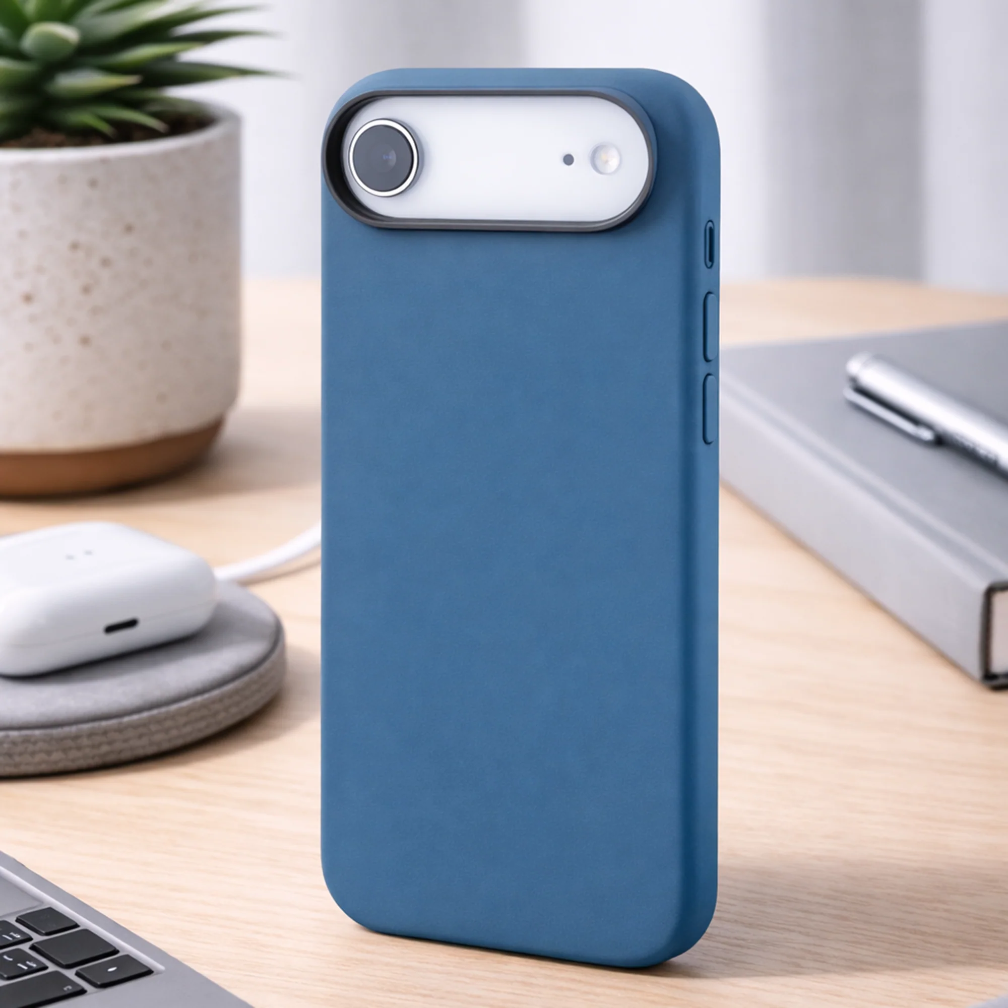 TEKNE Silicone MagSafe Case for iPhone 17 Air- Blue - Image 3
