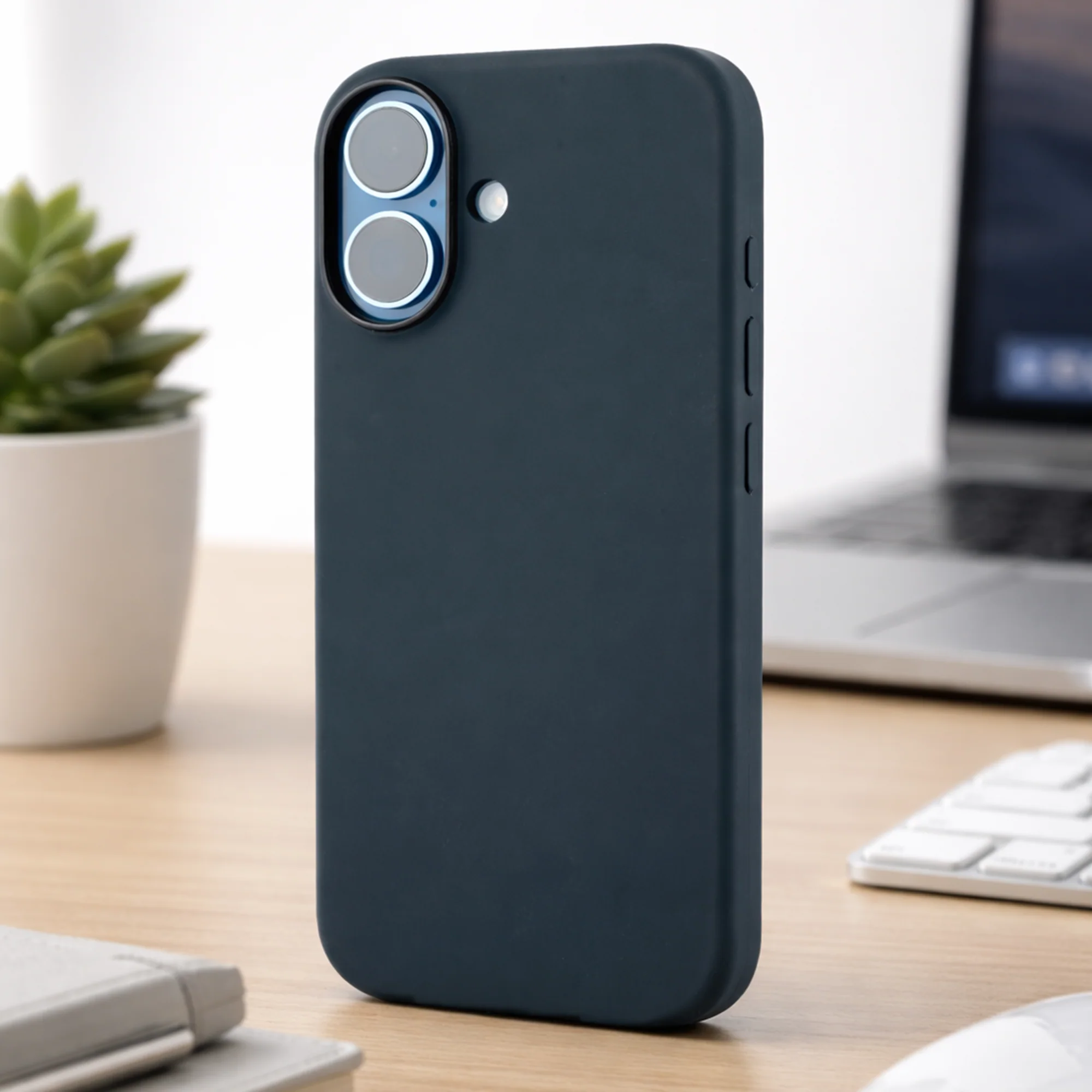 TEKNE Silicone MagSafe Case for iPhone 17- Black - Image 6