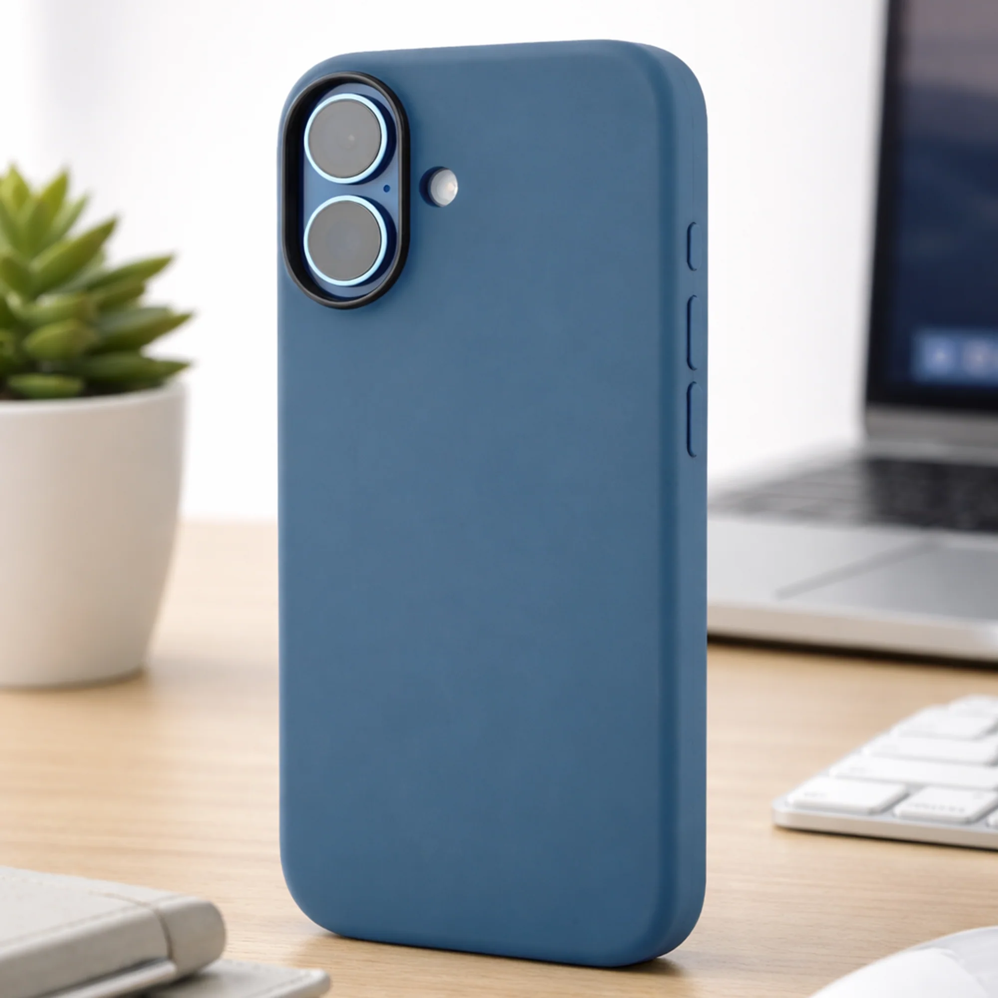 TEKNE Silicone MagSafe Case for iPhone 17- Blue - Image 3