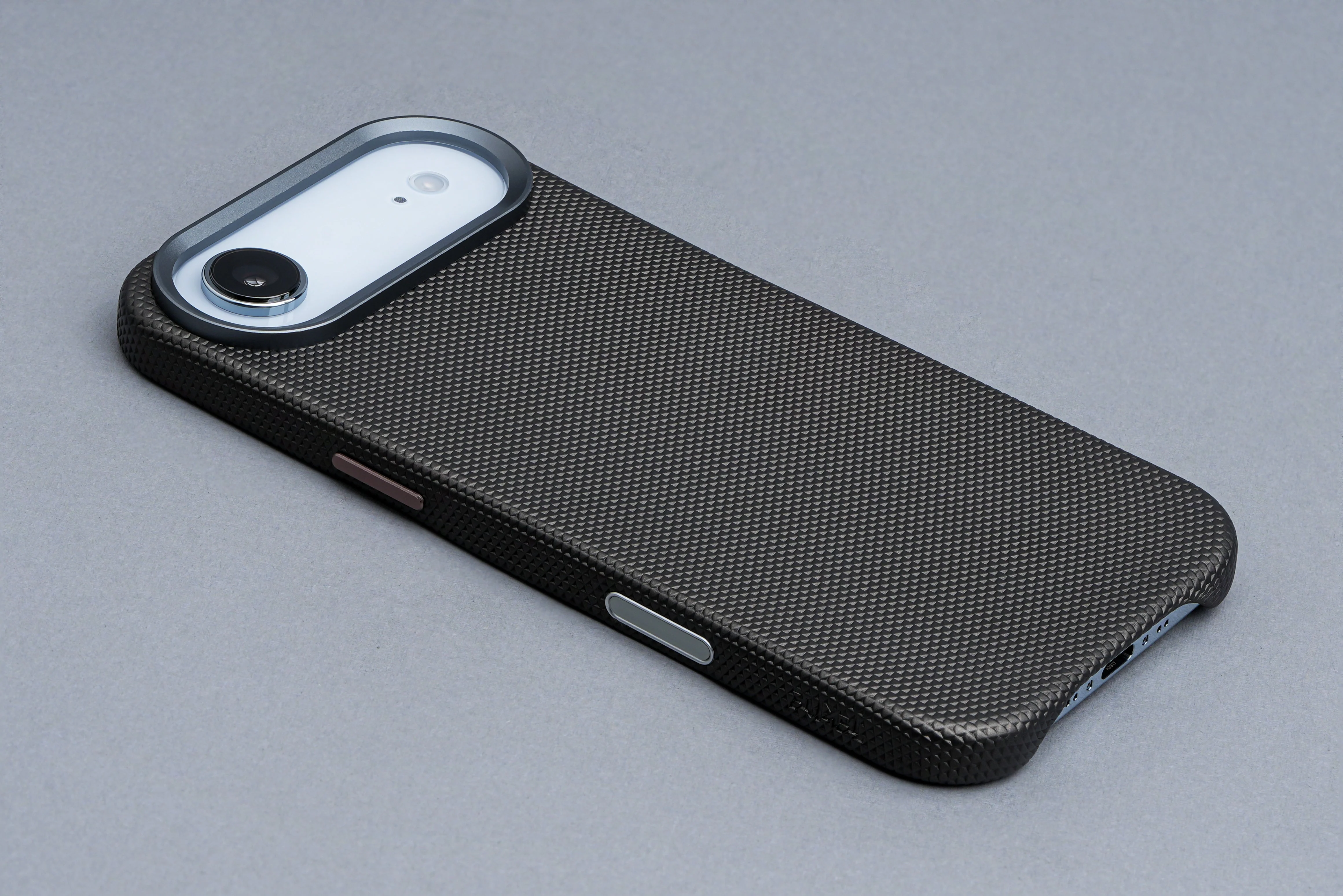 TEKNE Textura Vegan Leather Case for iPhone 17 Air-Grey - Image 3