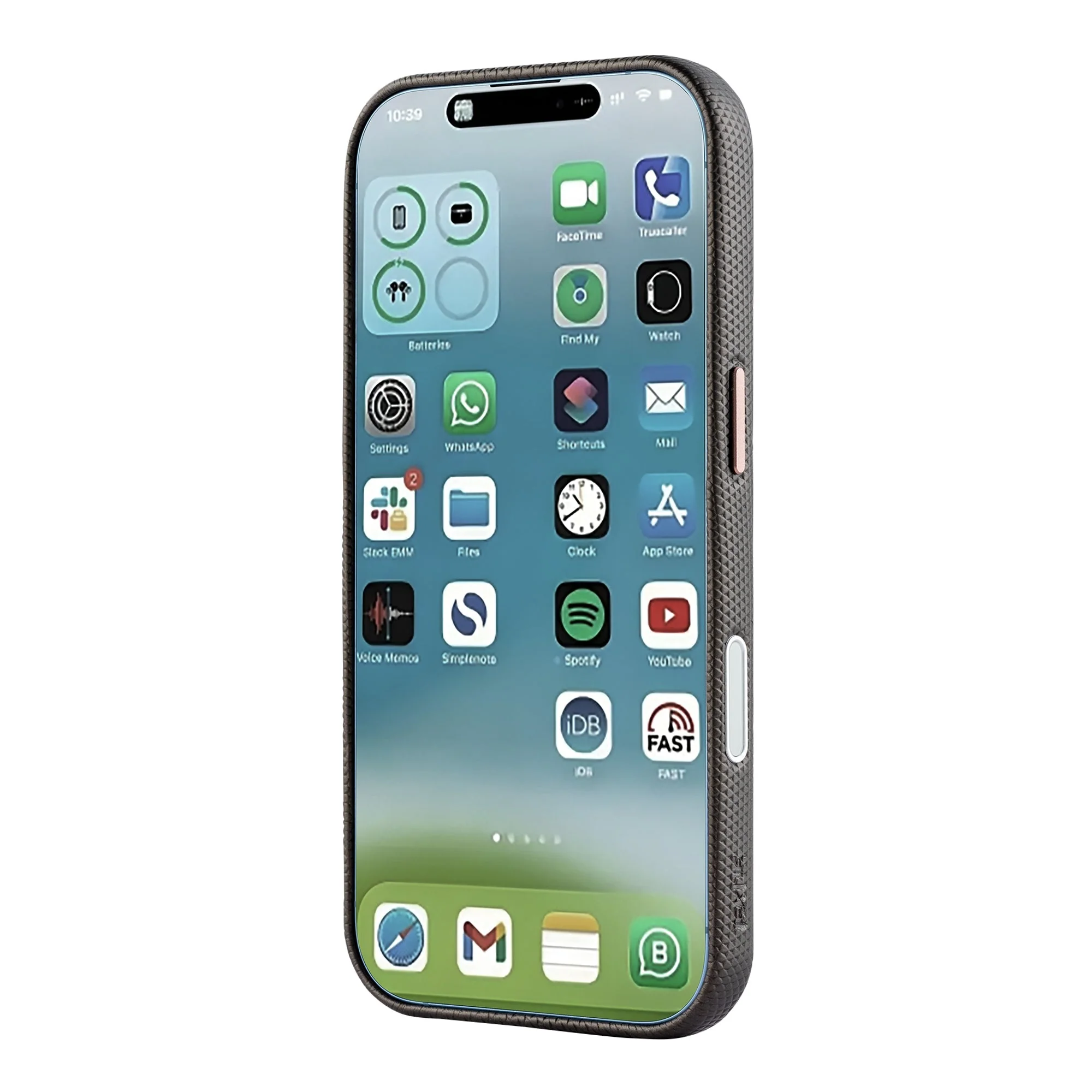TEKNE Textura Vegan Leather Case  for iPhone 17-Grey - Image 3