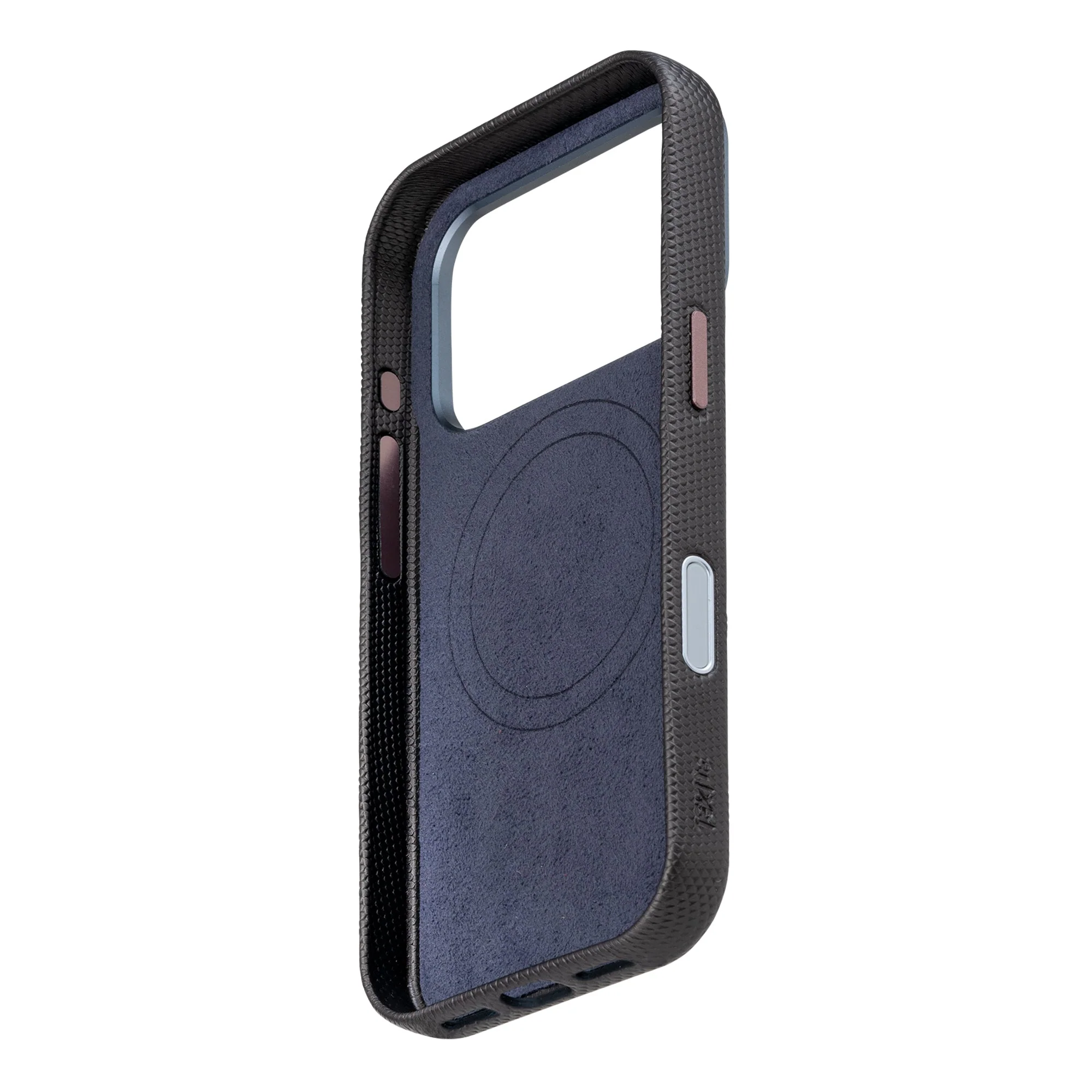 TEKNE Textura Vegan Leather Case for iPhone 17 Pro-Grey - Image 6