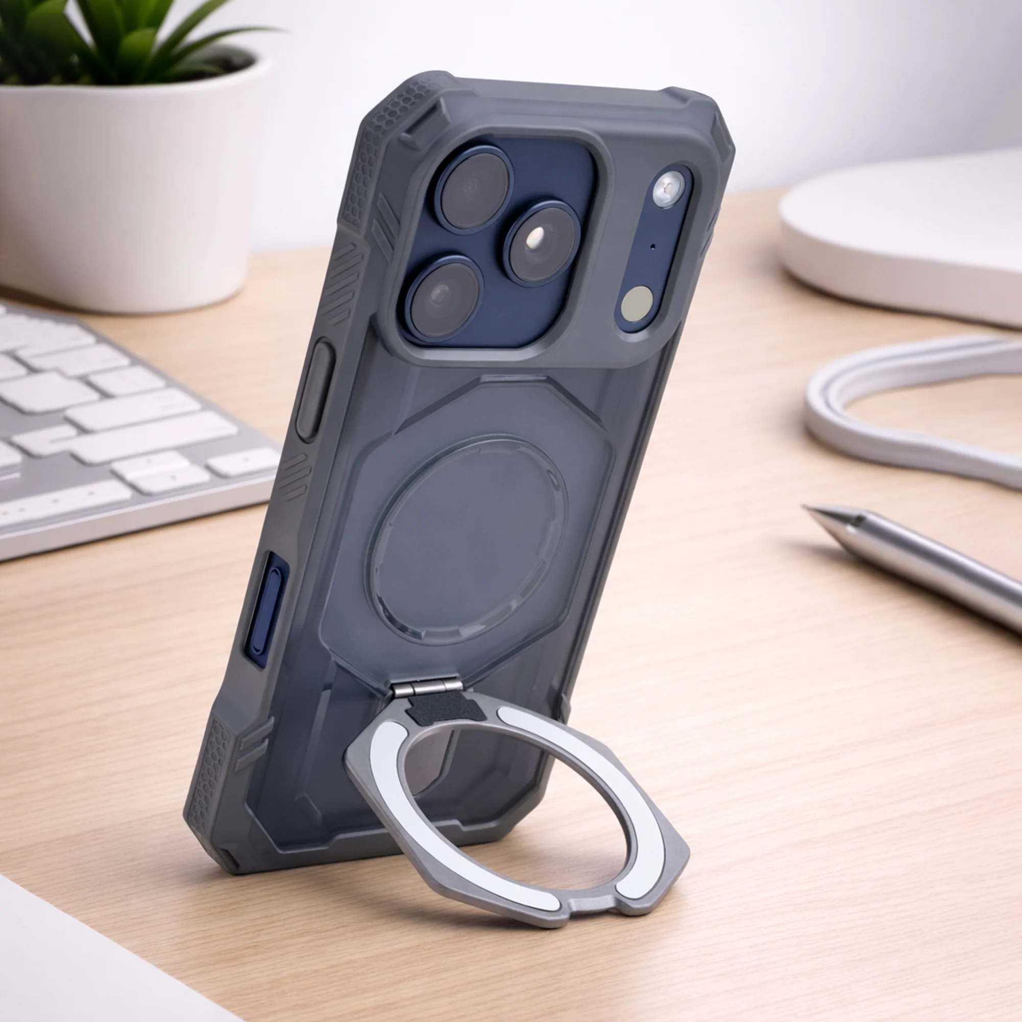 TEKNE Titan Defender Case for iPhone 17 Pro-Grey - Image 9