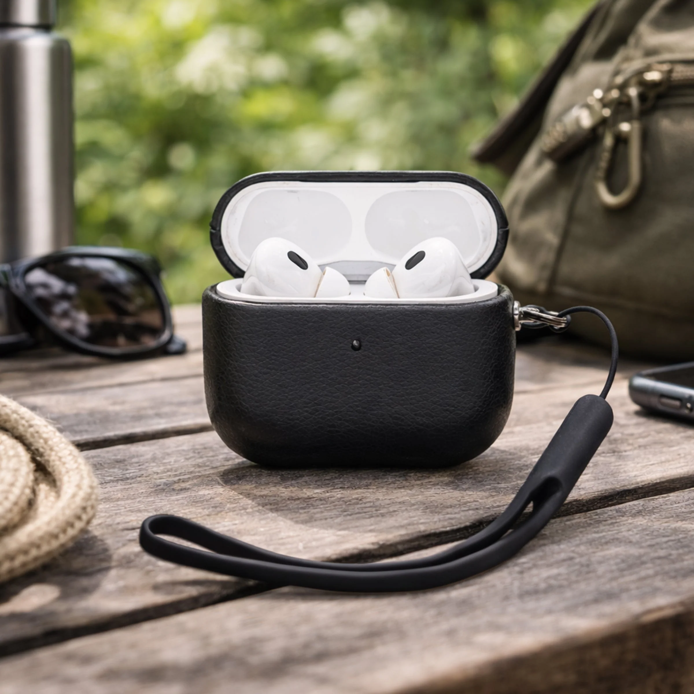 Tekne Vegan Leather case for Airpods-Black-Airpod Pro 2nd Gen - Image 5