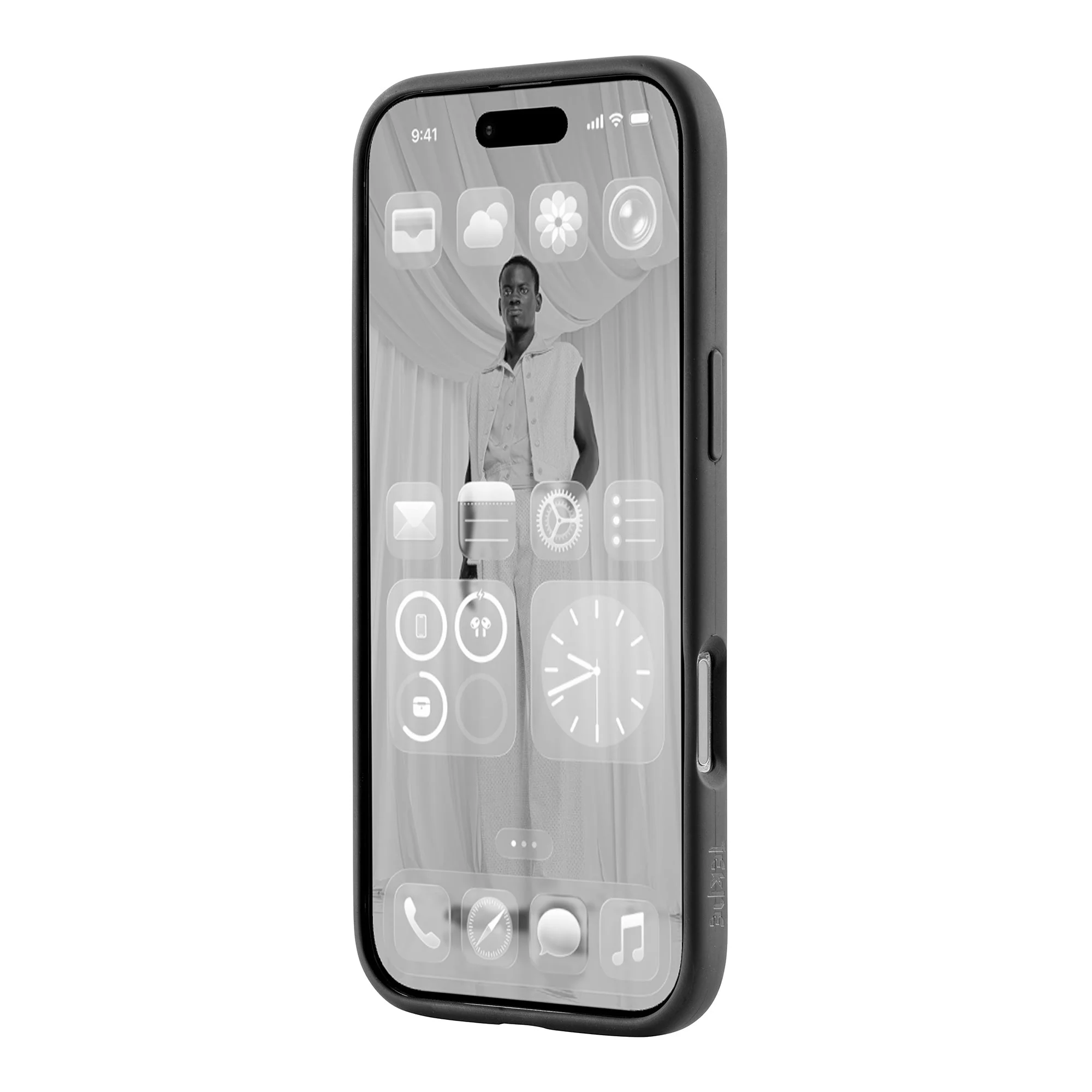 TEKNE WaveStand Silicone Case for iPhone 17 Air- Black - Image 3