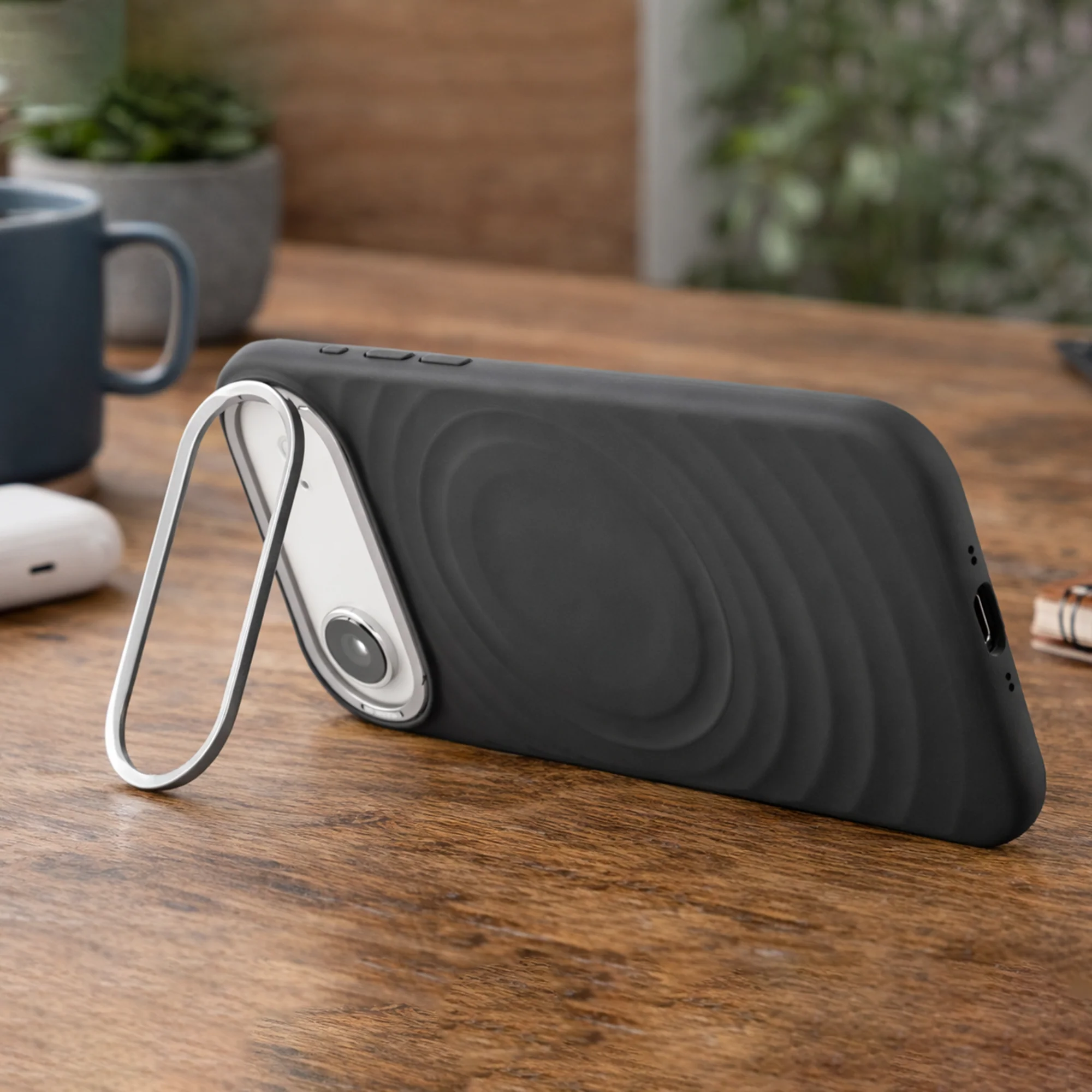TEKNE WaveStand Silicone Case for iPhone 17 Air- Black - Image 6
