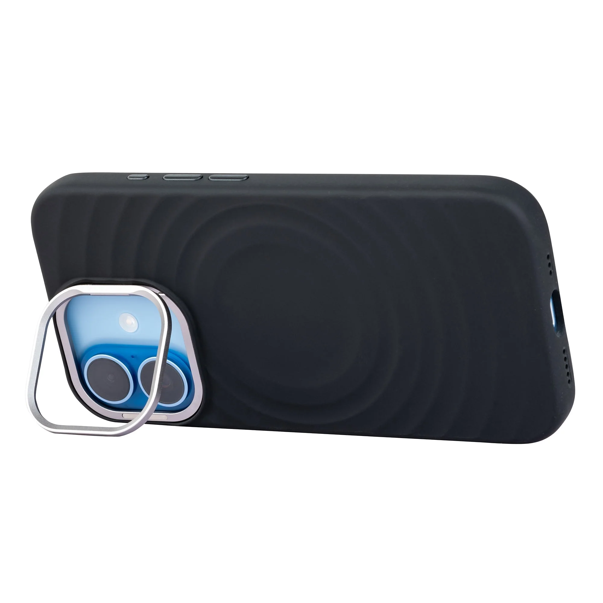 TEKNE WaveStand Silicone Case for iPhone 17- Black - Image 2