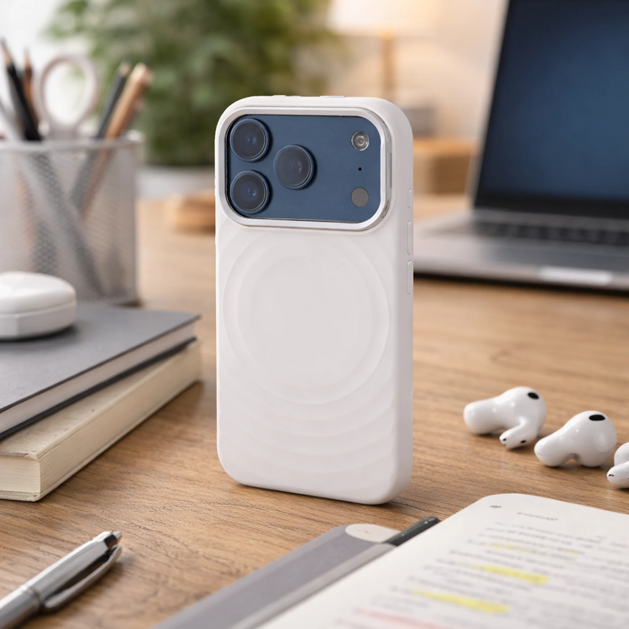 TEKNE WaveStand Silicone Case for iPhone 17 Pro-Beige - Image 8