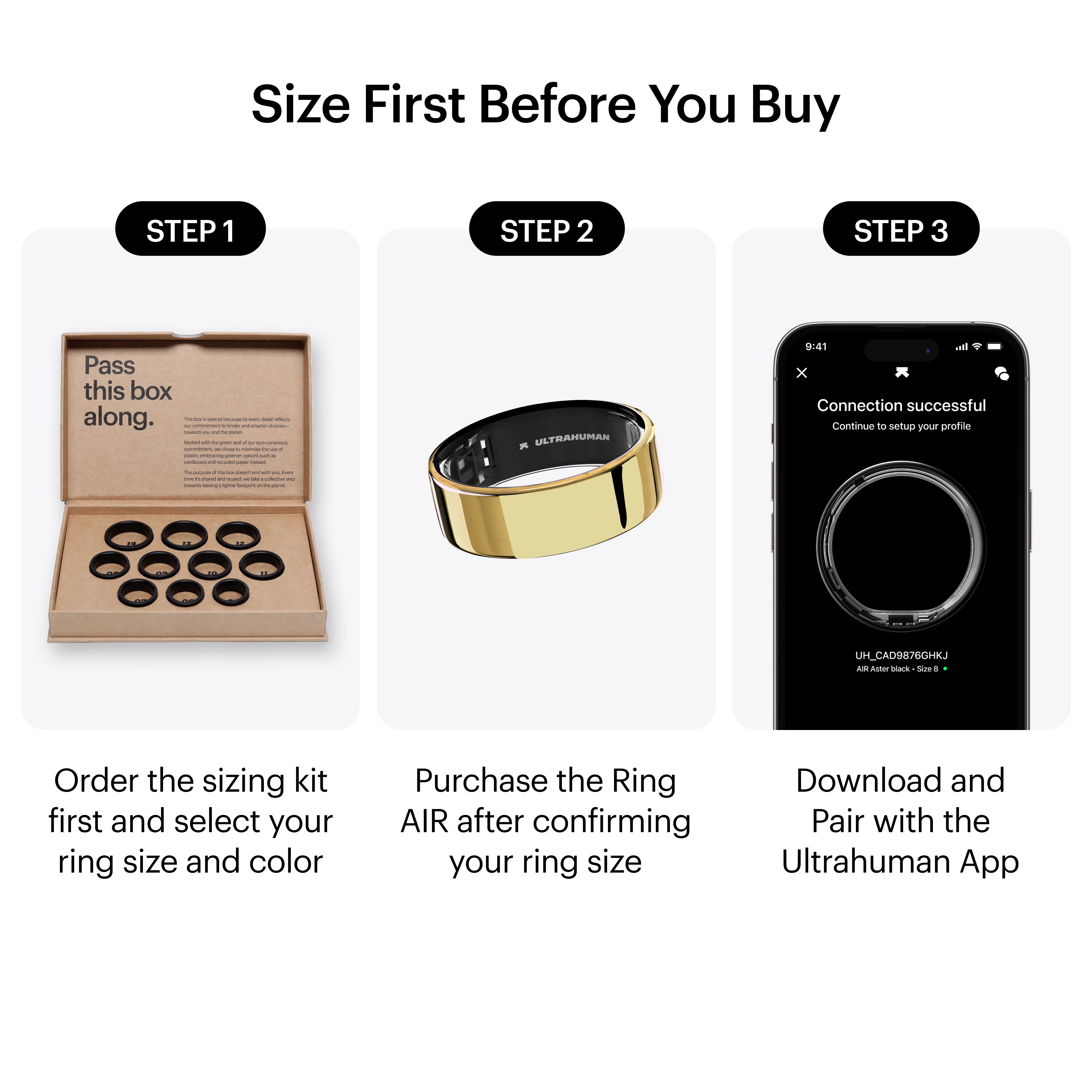 ULTRAHUMAN Ring AIR – Smart Fitness, Sleep & Activity Tracker for Men/Women (Bionic Gold) 9 - Image 2