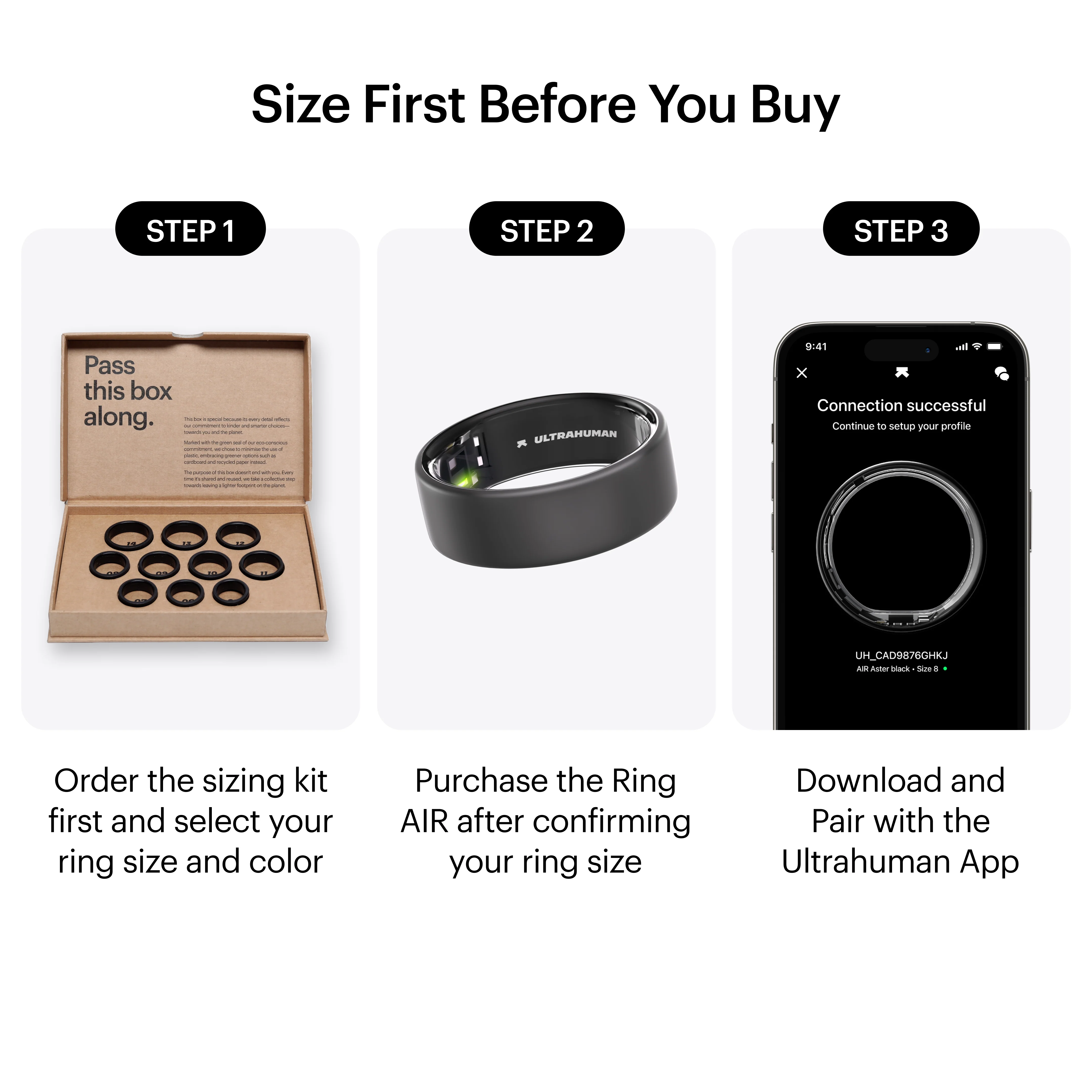 ULTRAHUMAN Ring AIR – Smart Fitness, Sleep & Activity Tracker for Men/Women (Matte Grey) 9 - Image 2