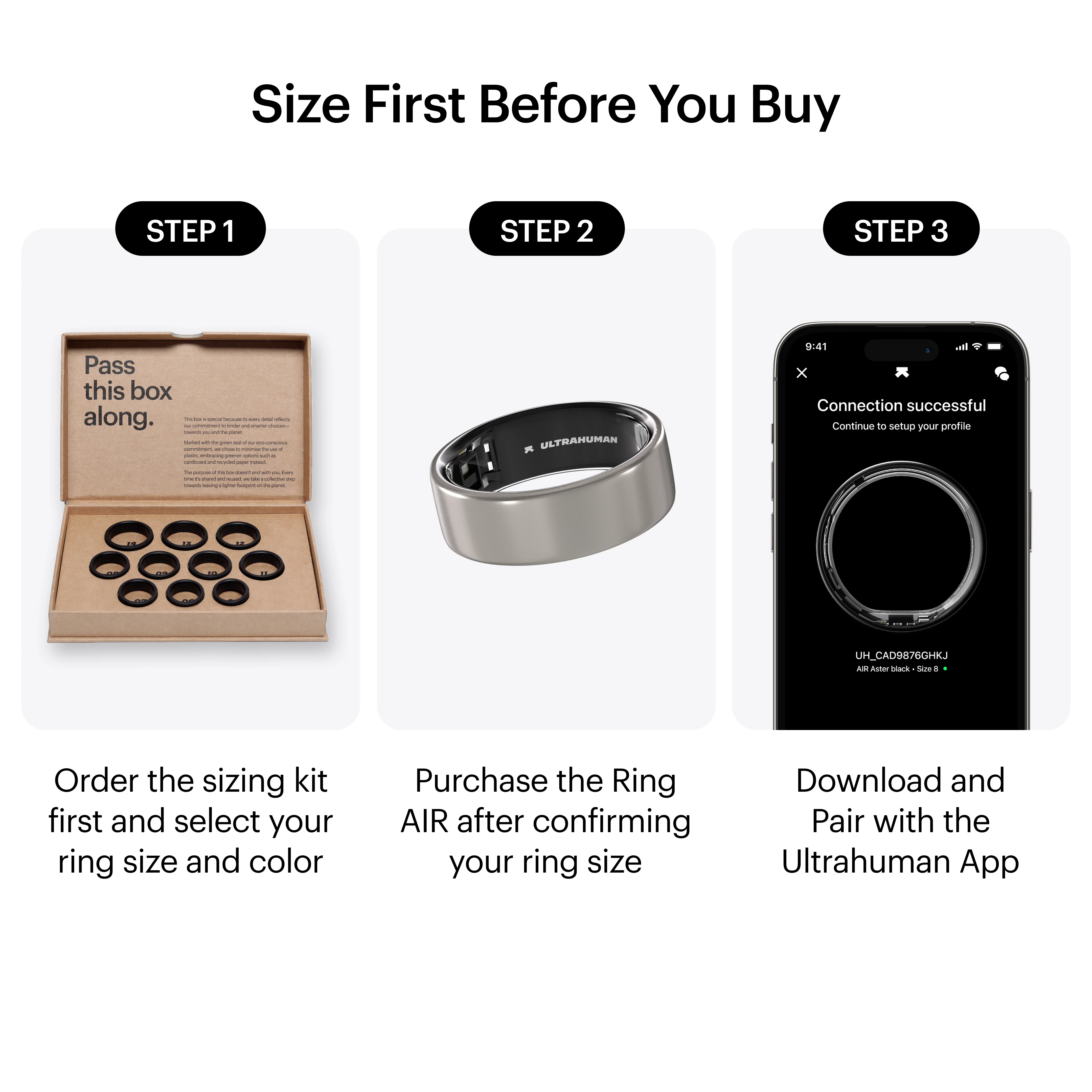 ULTRAHUMAN Ring AIR – Smart Fitness, Sleep & Activity Tracker for Men/Women (Raw Titanium) 10 - Image 2