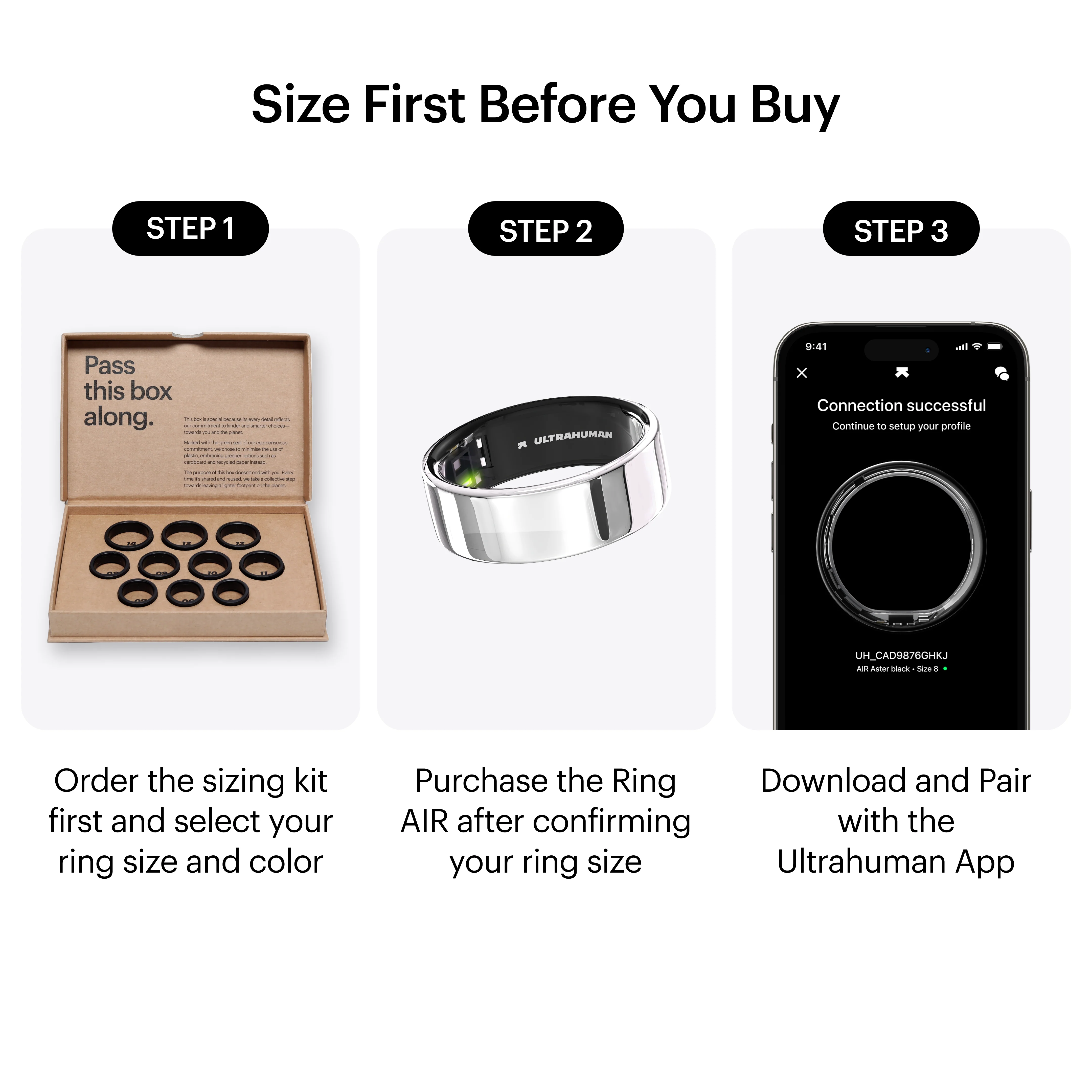 ULTRAHUMAN Ring AIR – Smart Fitness, Sleep & Activity Tracker for Men/Women (Space Silver) 11 - Image 2