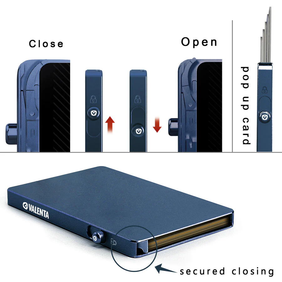 Valenta Cardprotector Aluminium Magsafe Blue Titanium - Image 4