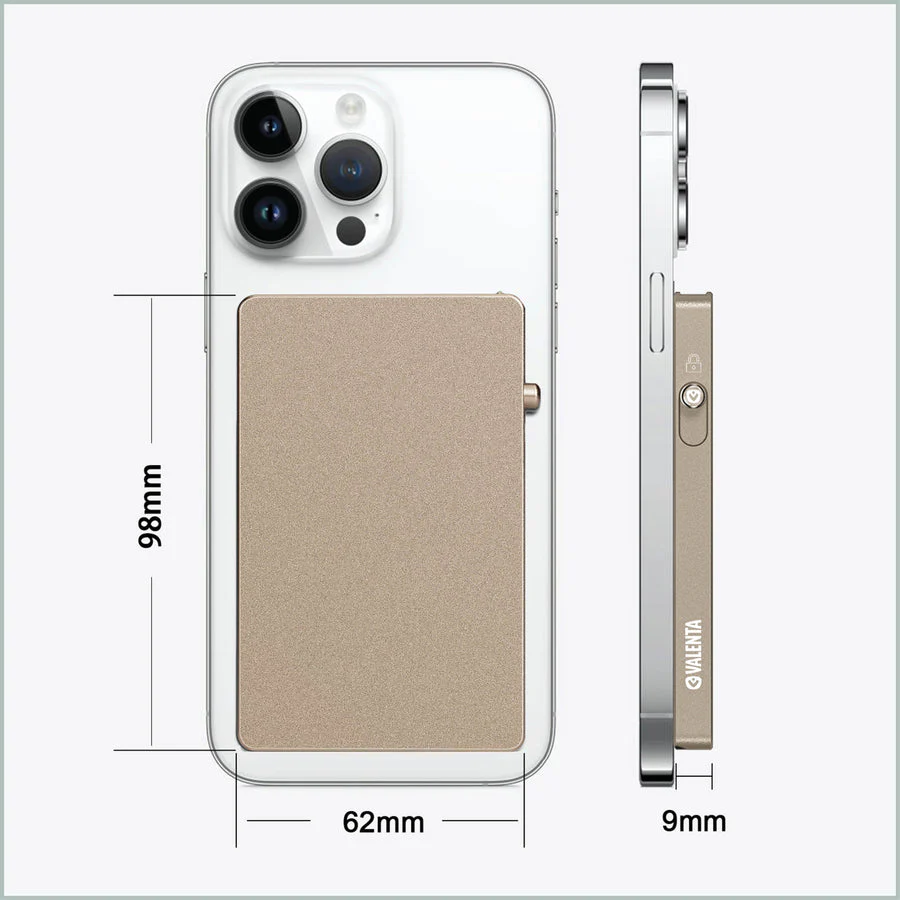 Valenta Cardprotector Aluminium Magsafe Natural Titanium - Image 3